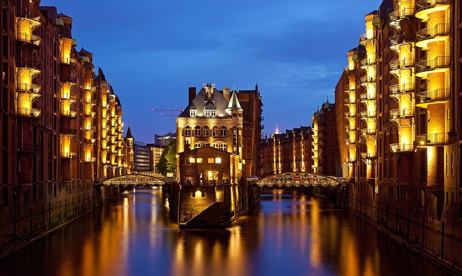 Speicherstadt Hamburg evening light
