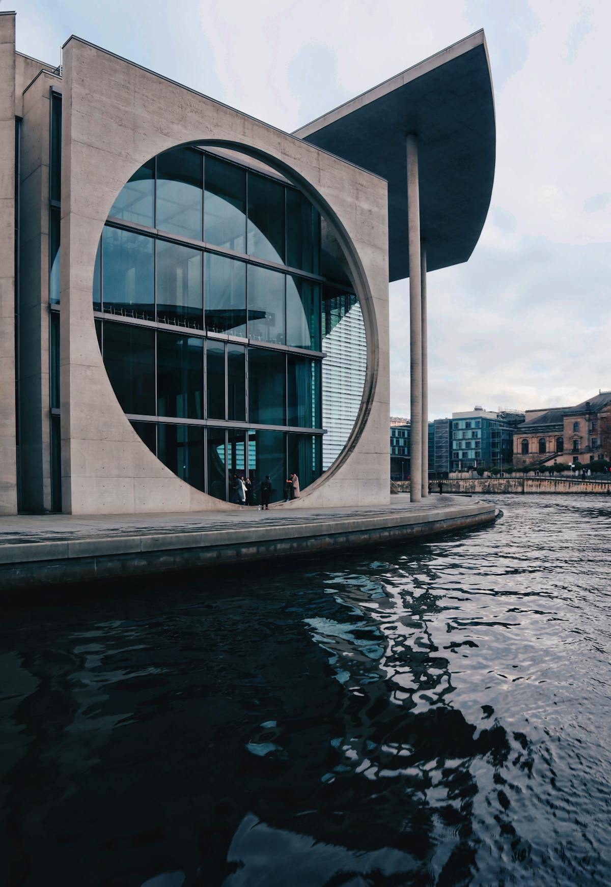 Modern architecture along the River Spree in the government district