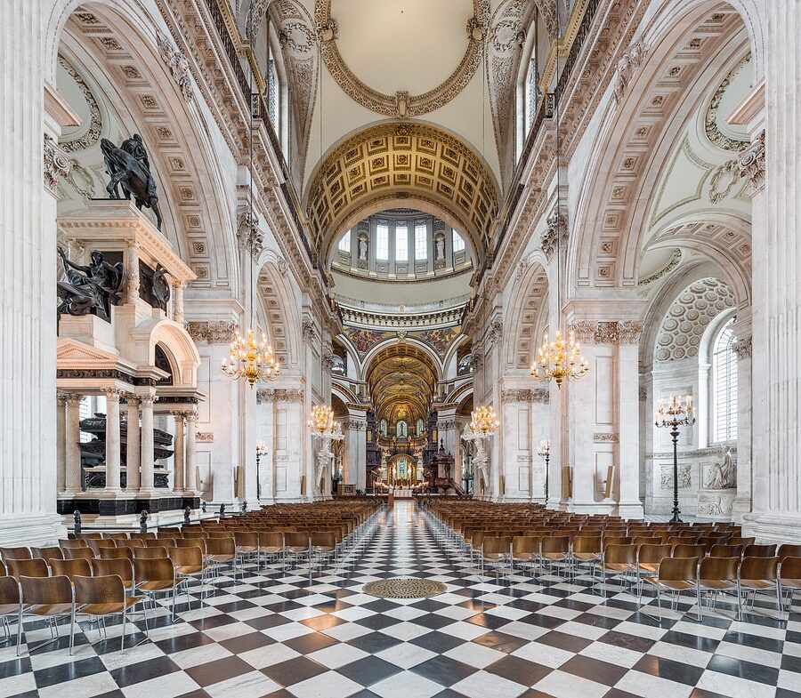 St Pauls Cathedral nave interior London