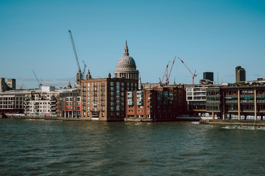 St Pauls Cathedral and riverside buildings