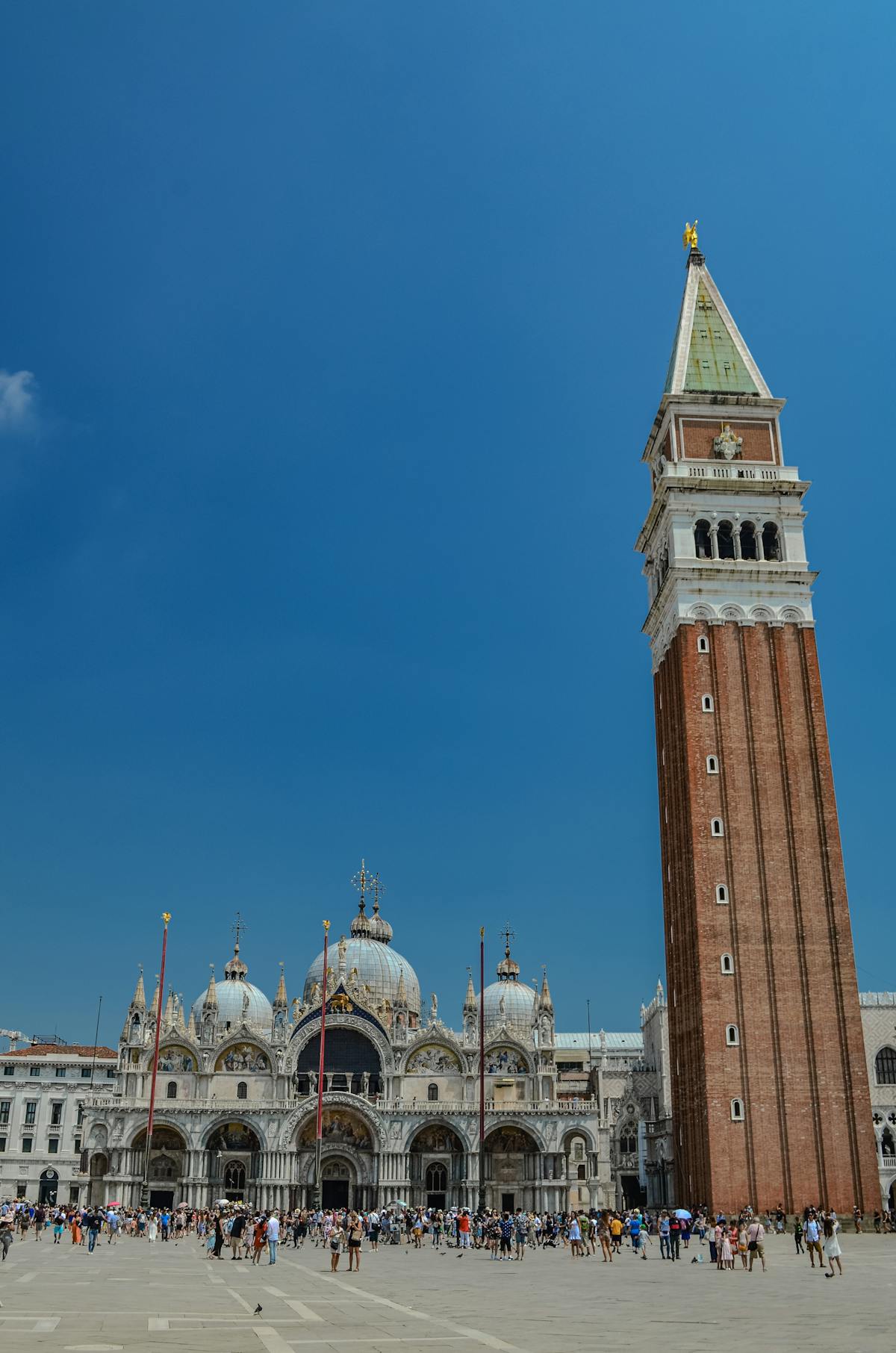 St Marks Basilica and the Campanile bell tower in Venice