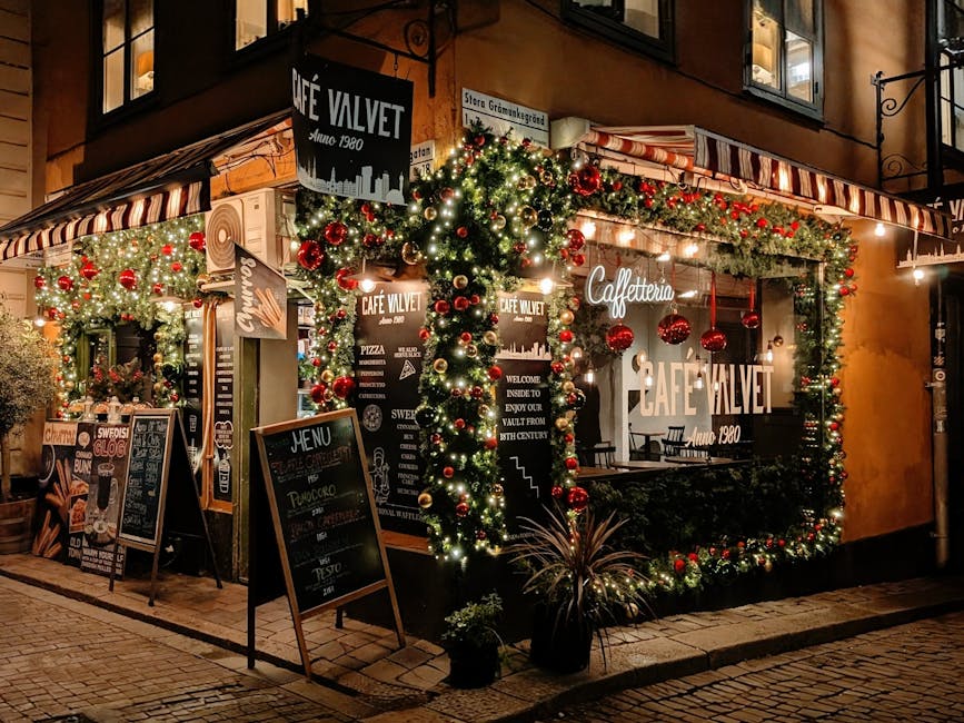 Café Valvet Stockholm Christmas evening