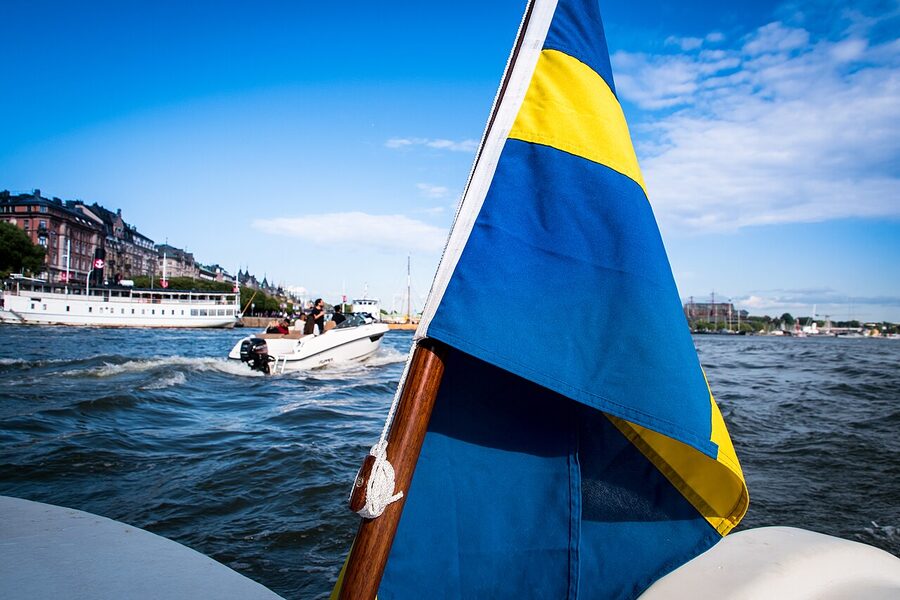 Stockholm Old Town seen from a boat