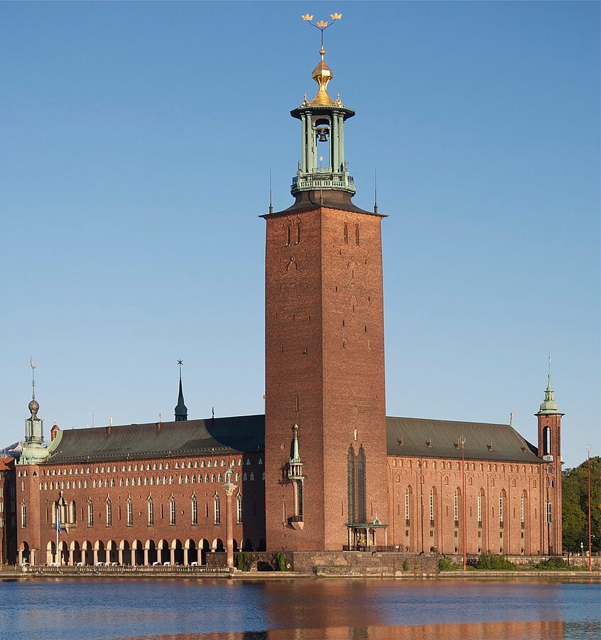 Stockholm City Hall Stadshuset on the waterfront