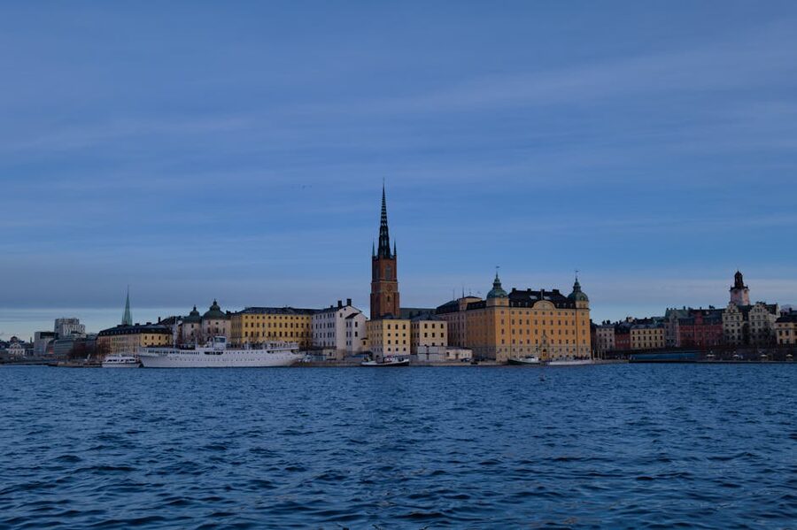 Stockholm skyline with historic architecture along the waterfront