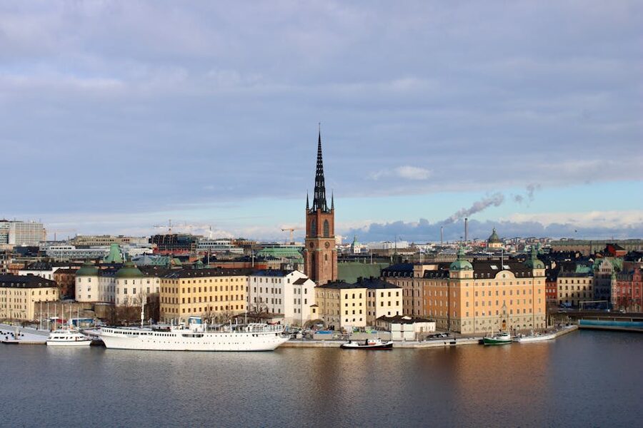 Riddarholmen Church and Stockholm waterfront