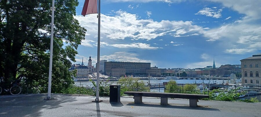 Royal Palace seen from Skeppsholmen Stockholm across the water