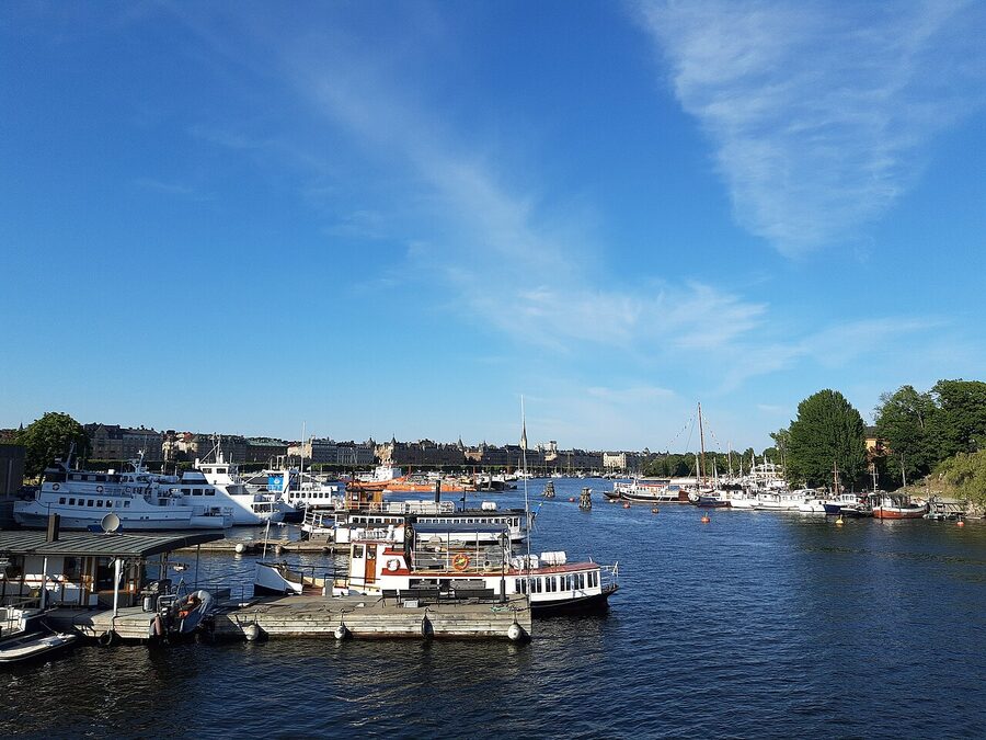 Stockholm view from Skeppsholmen bridge