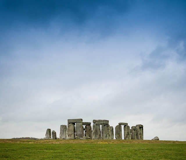 Stonehenge stone circle landscape view in England