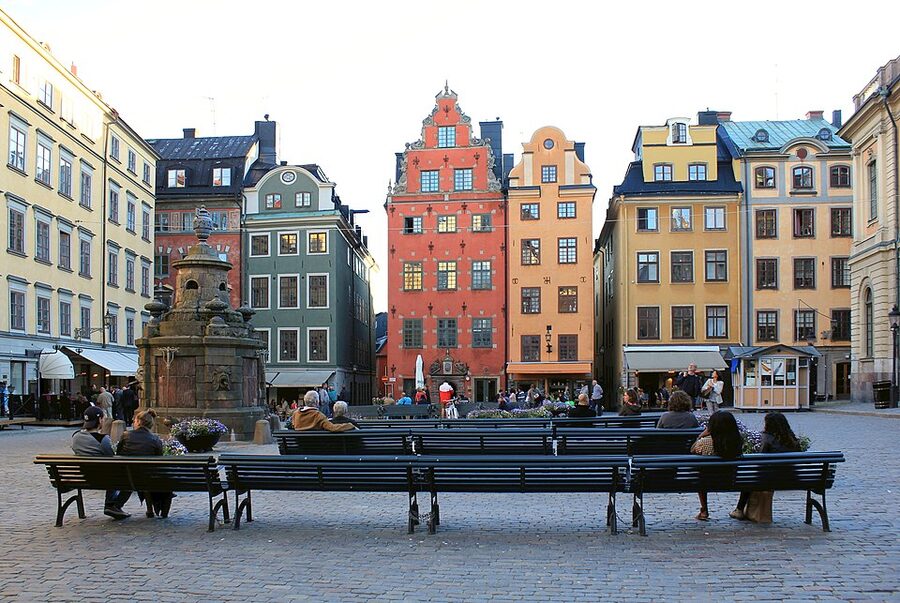 Stortorget main square in Gamla Stan Stockholm site of 1520 Bloodbath