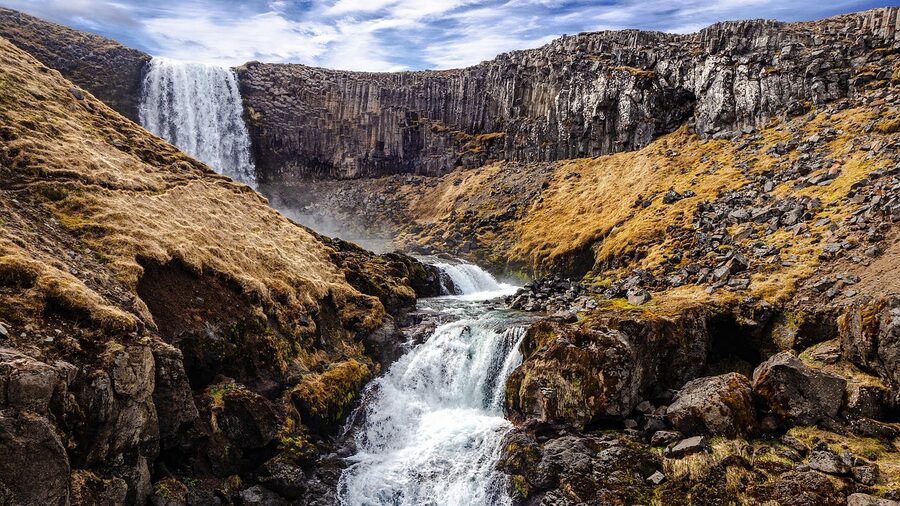 Svöðufoss waterfall Snaefellsnes Iceland