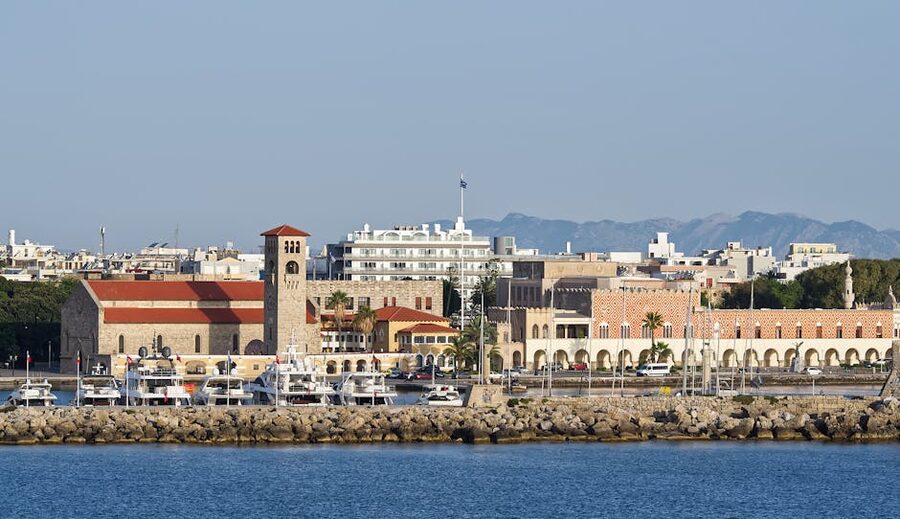 Mandraki Harbour Rhodes yachts