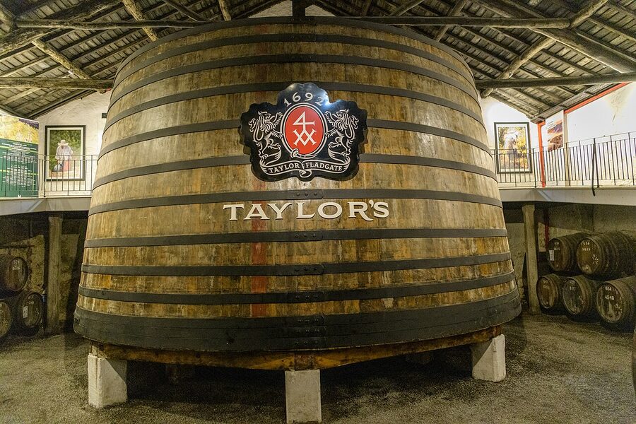 Aging room inside Taylor's port wine cellars
