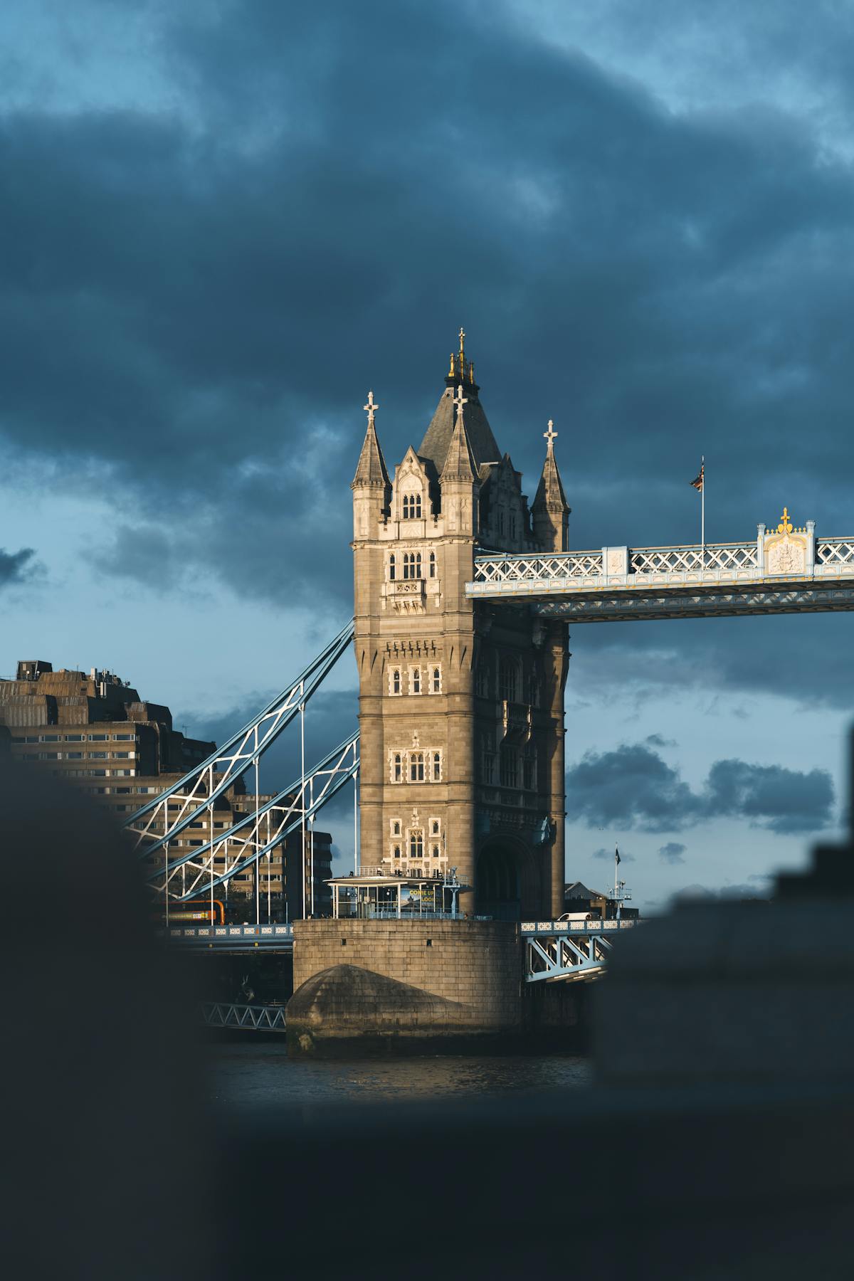 Tower Bridge viewed from the south bank of the Thames