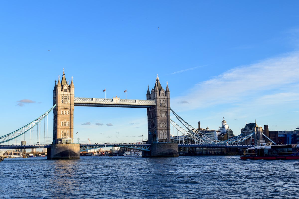 View along Tower Bridge high-level walkway