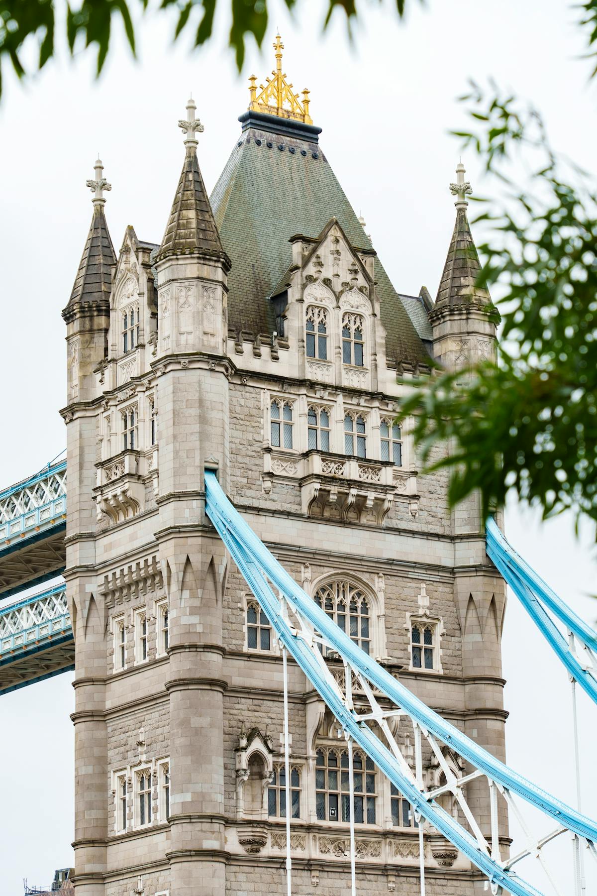Architectural detail of Tower Bridge stonework