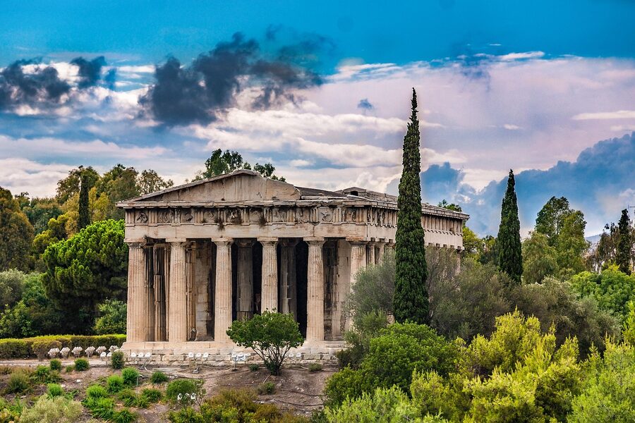 Temple of Hephaestus columns Athens