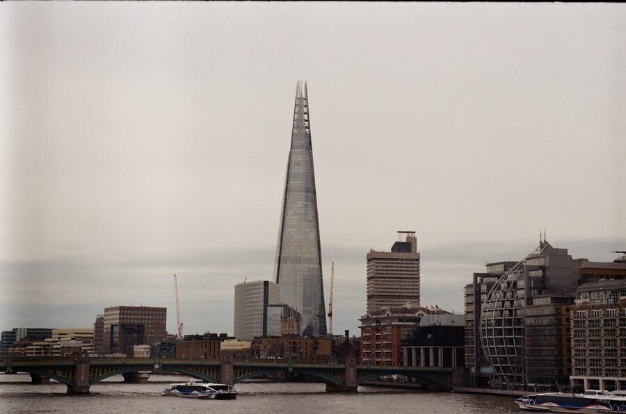 Shard London river skyline Thames
