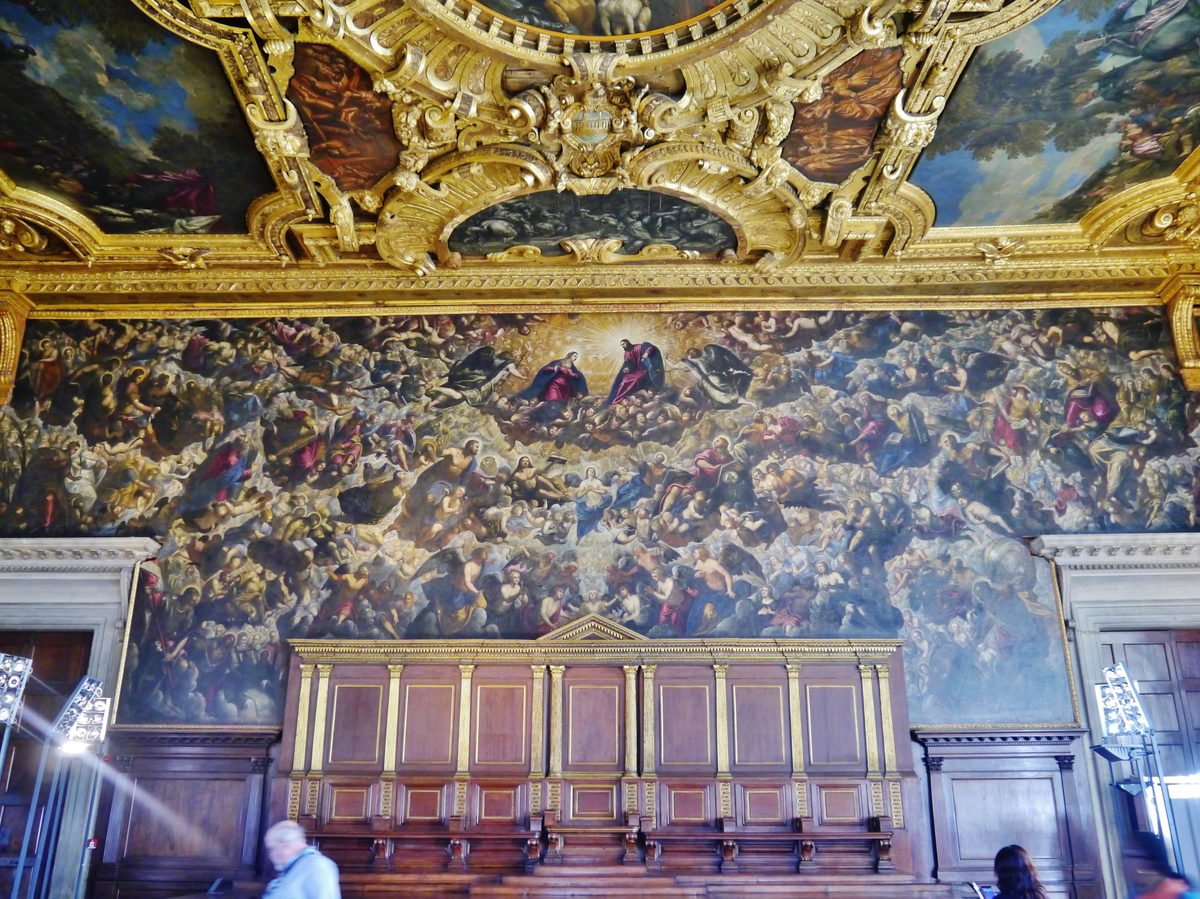 Tintoretto Paradise painting in the Sala del Maggior Consiglio Doges Palace Venice