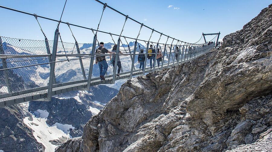 Titlis Cliff Walk Europe highest suspension bridge