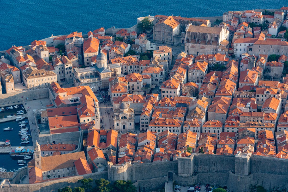 Dubrovnik Old Town and Adriatic coastline