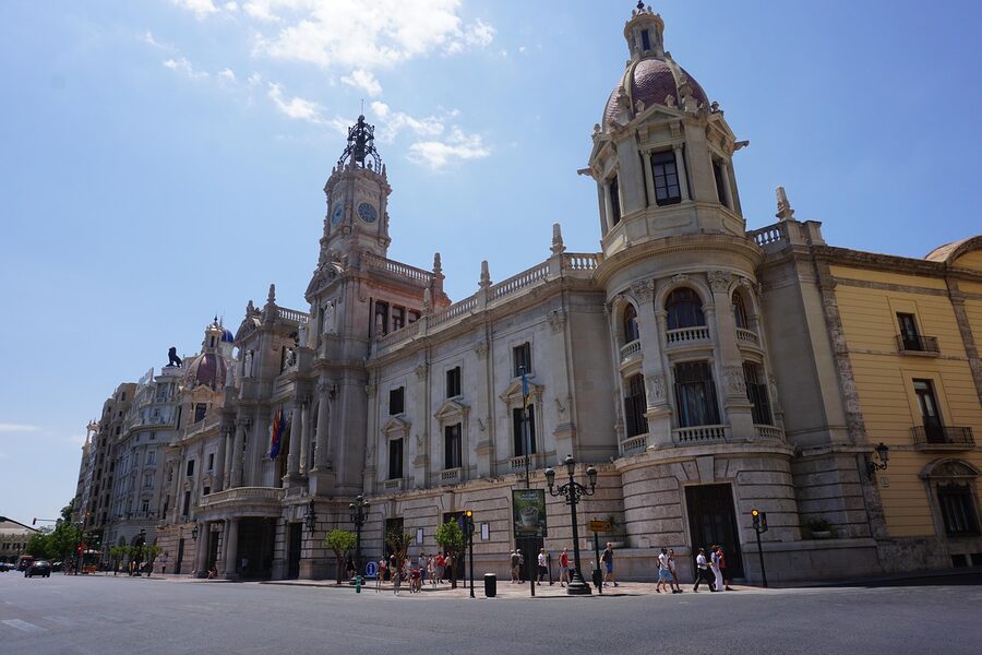 Valencia cityscape with architecture and tower
