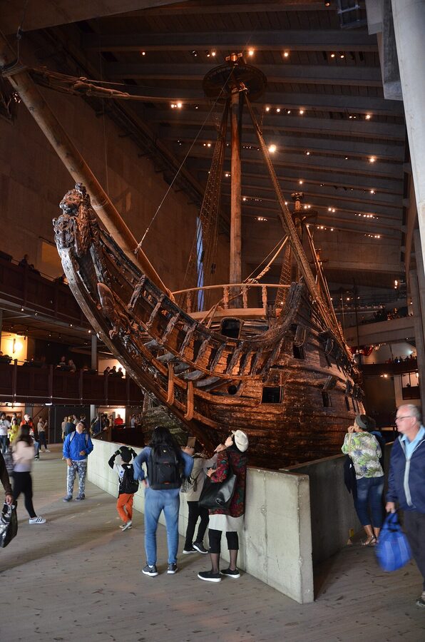 Vasa Museum interior hall view of the ship