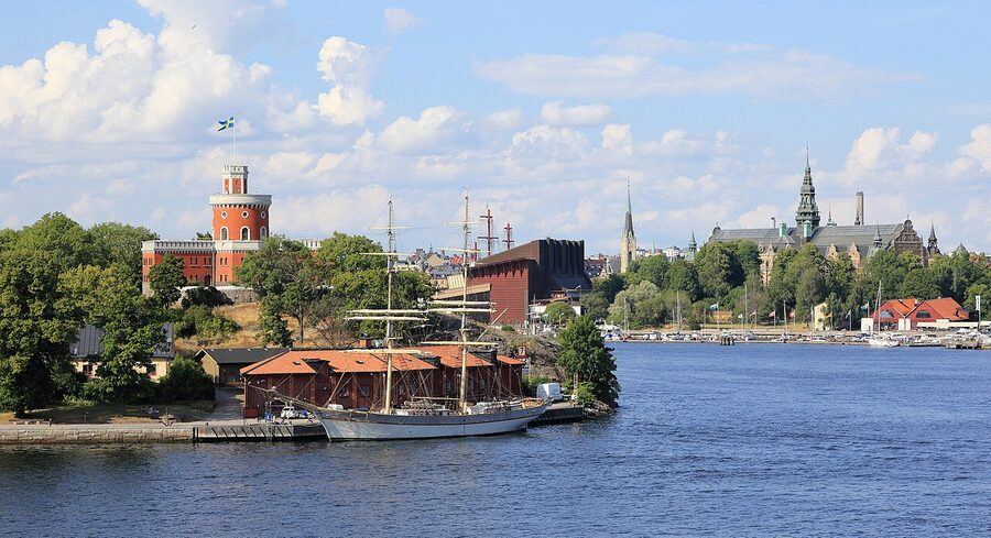 Vasa Museum exterior on Djurgården island in Stockholm