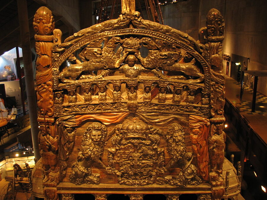 Vasa transom decoration warship Stockholm