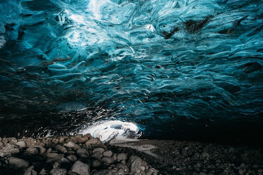 Vatnajokull glacier ice cave formations Iceland