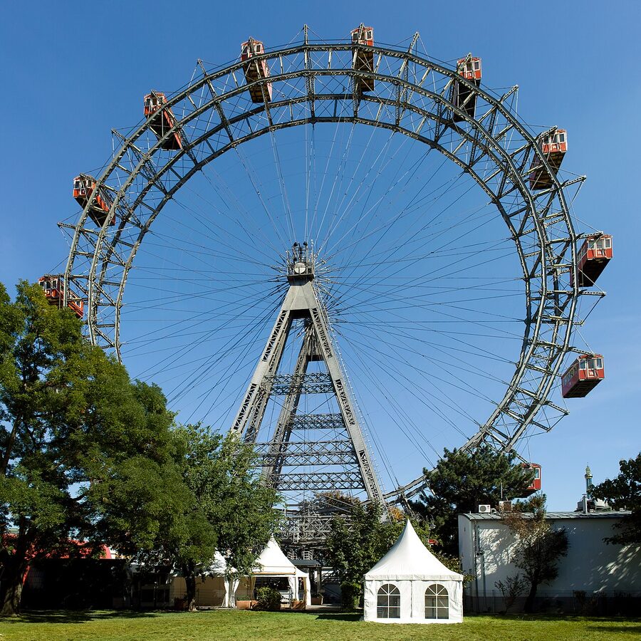Giant Ferris Wheel Vienna from the west