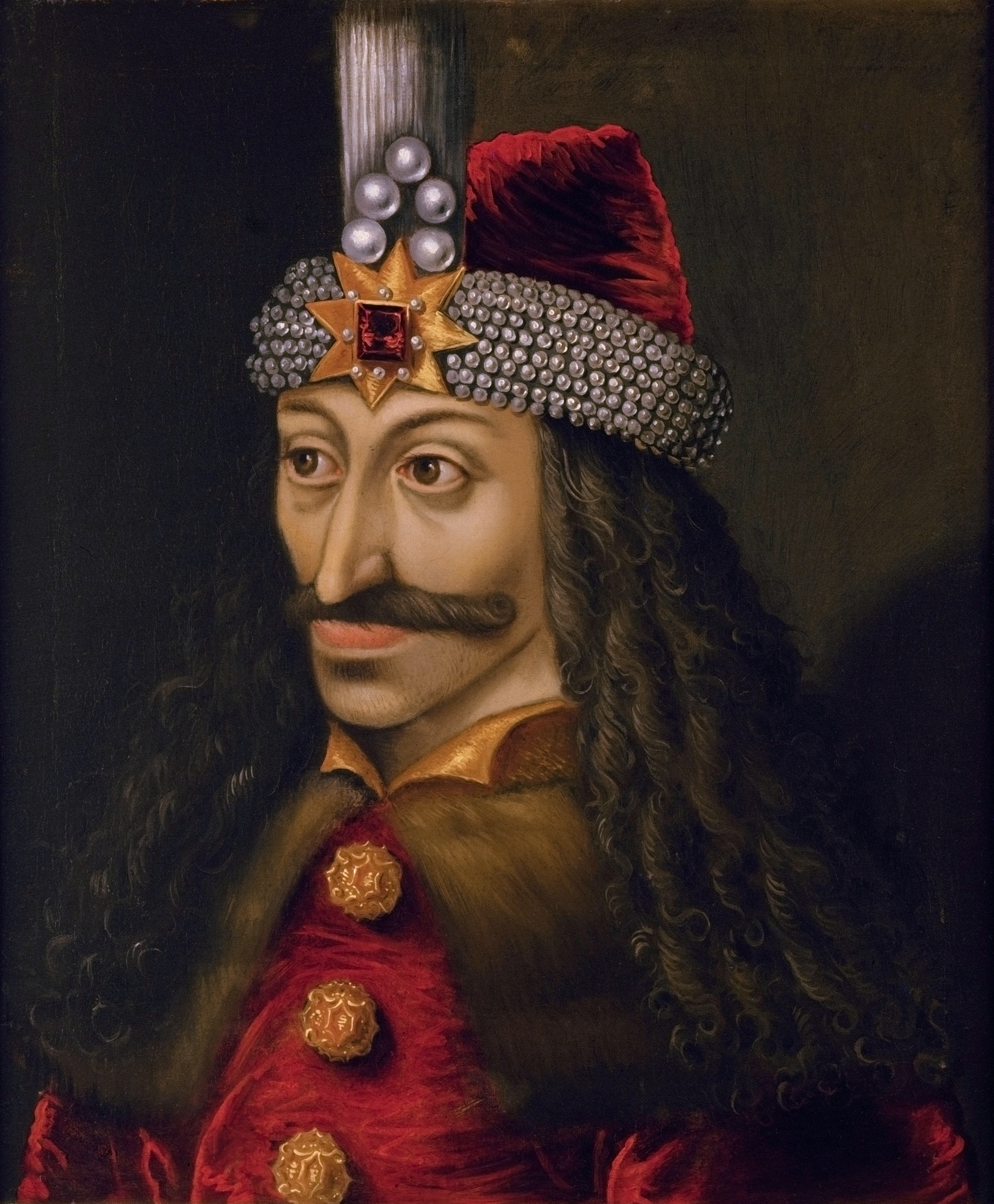 Portrait of Vlad III Tepes the Impaler from Ambras Castle collection