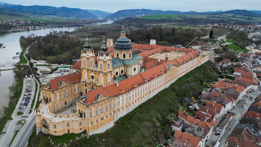 Melk Abbey aerial view