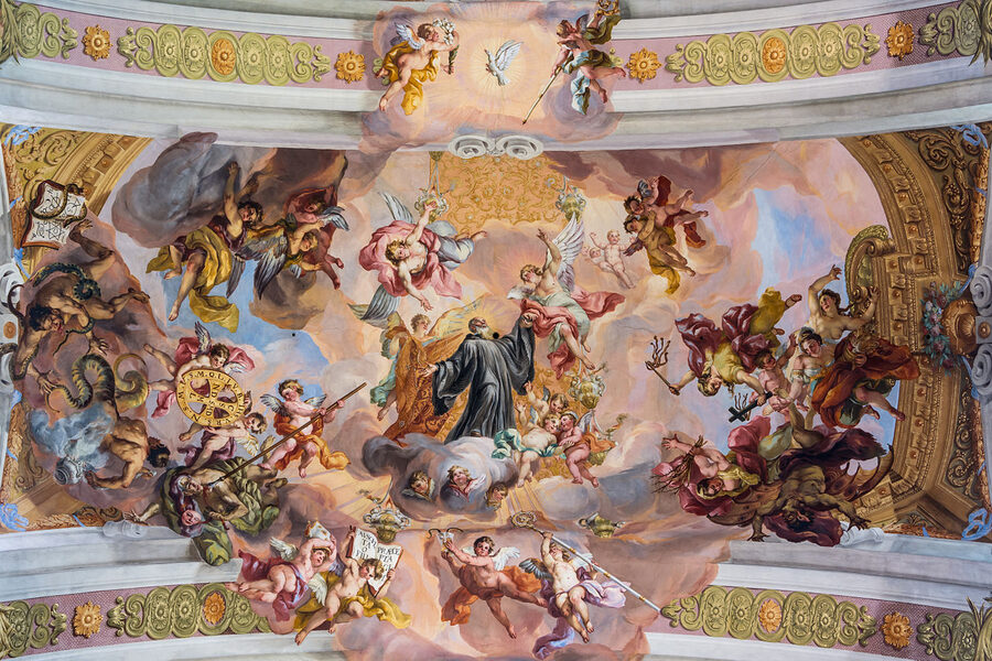 Melk Abbey church ceiling fresco
