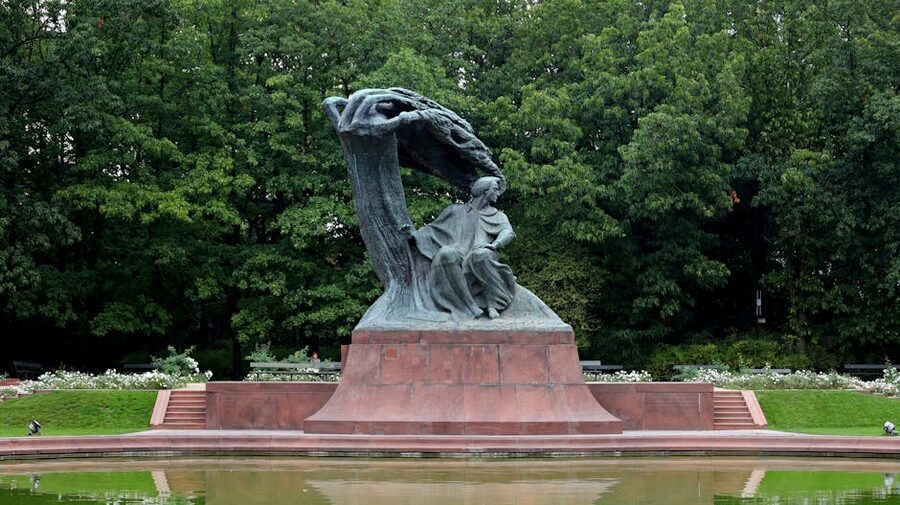 Fryderyk Chopin monument in Lazienki Park Warsaw