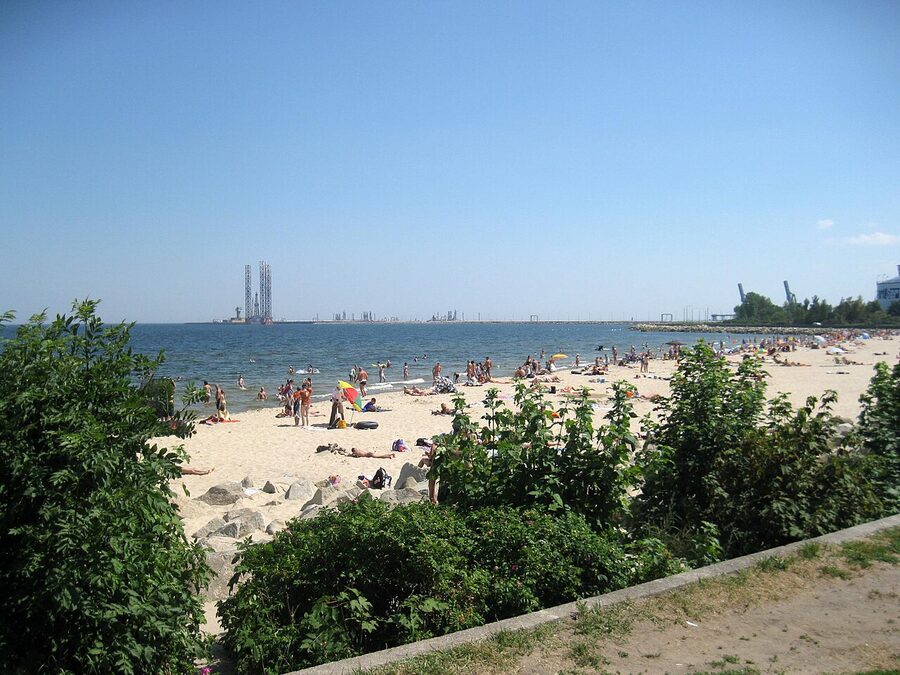 The Westerplatte peninsula beach where the Polish defenders held out