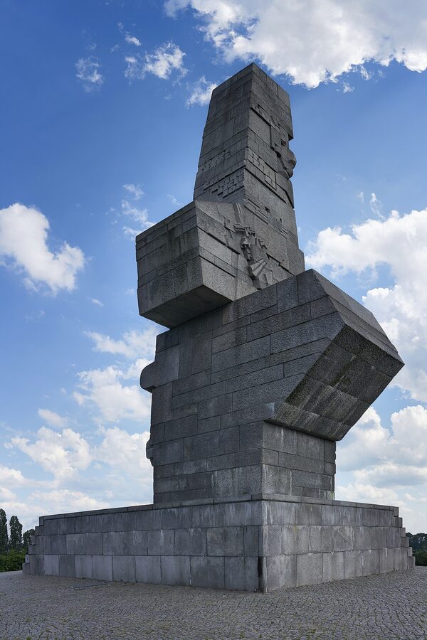 Westerplatte monument from the northwest side