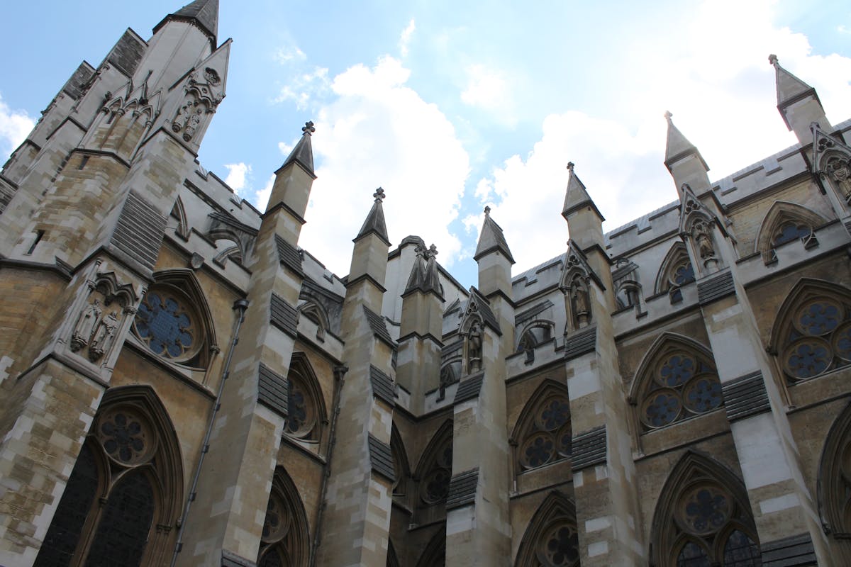 Gothic spires and intricate stonework at Westminster Abbey