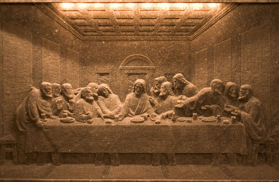 The Last Supper salt relief at Wieliczka