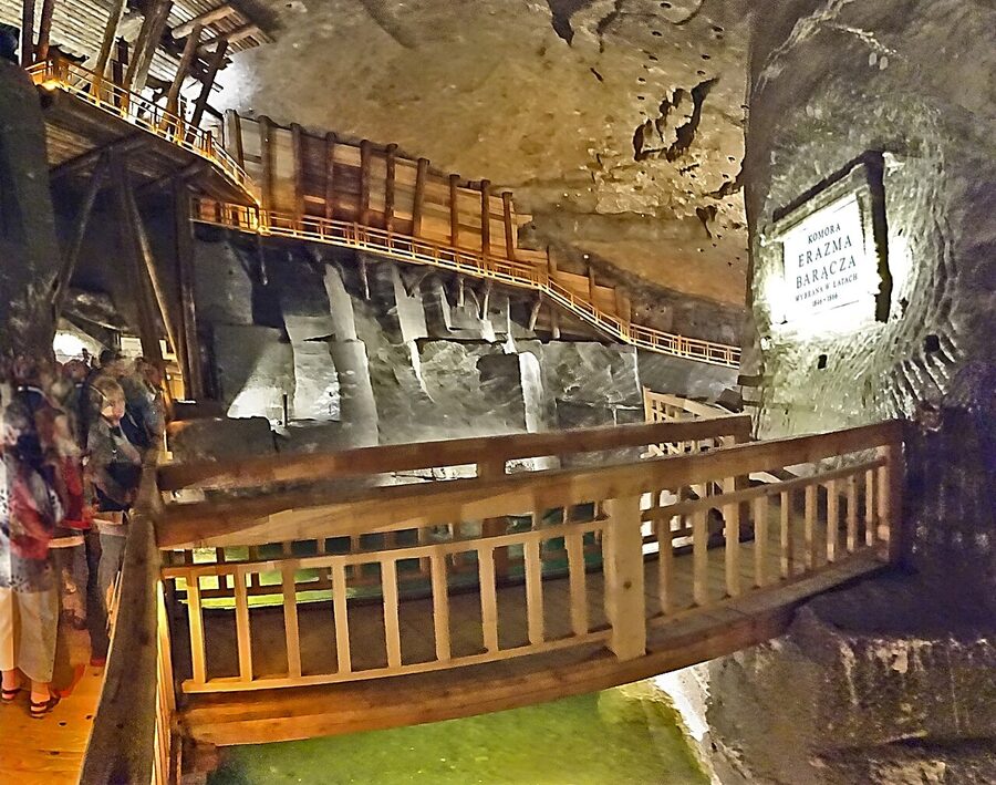 Underground brine lake in Erazm Barącz chamber Wieliczka