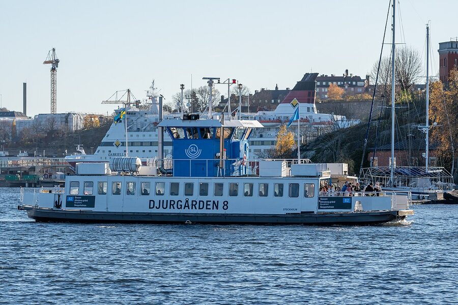 Autumn path on Djurgarden in Stockholm