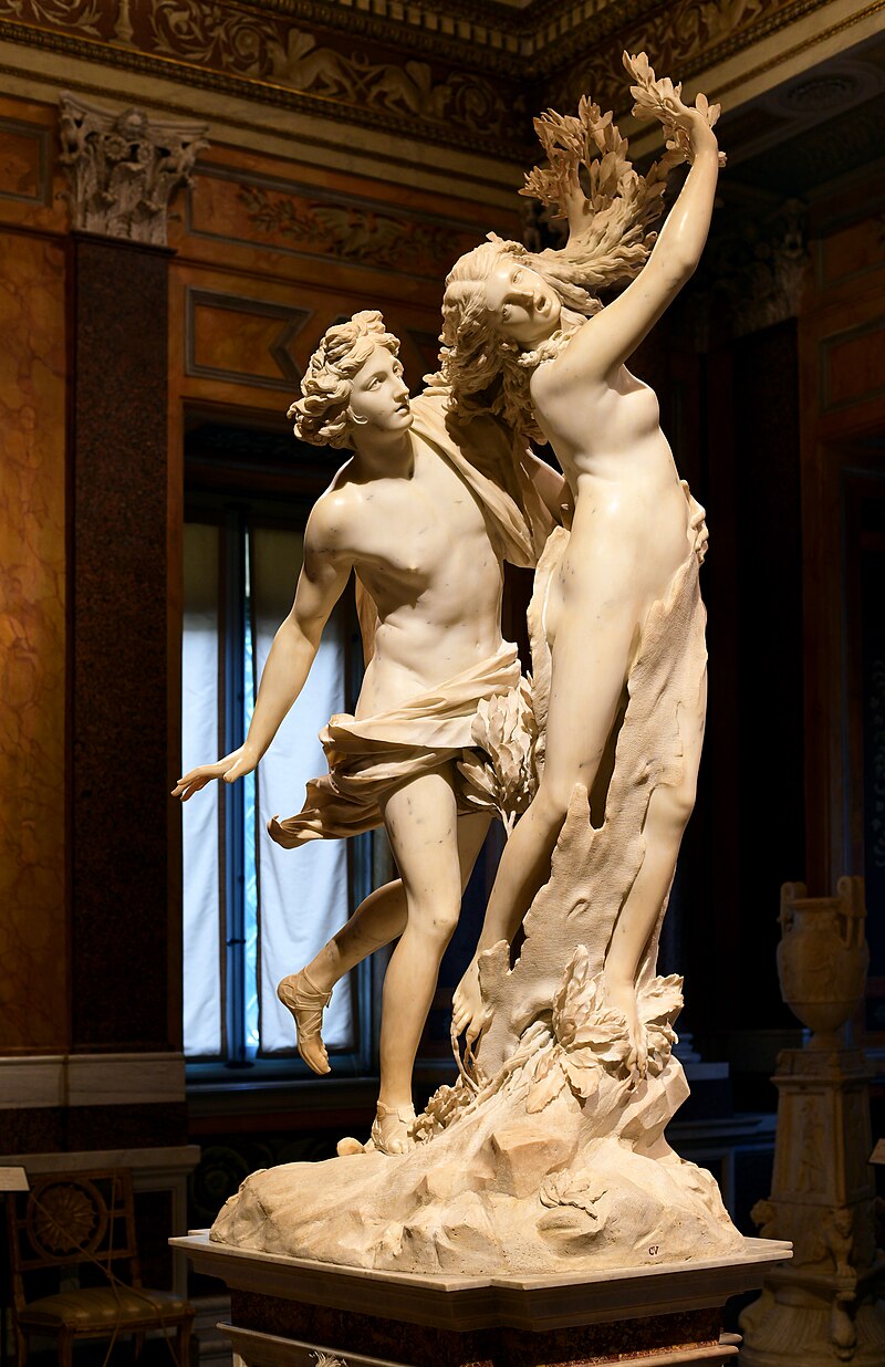 Apollo and Daphne marble sculpture by Bernini at Galleria Borghese Rome