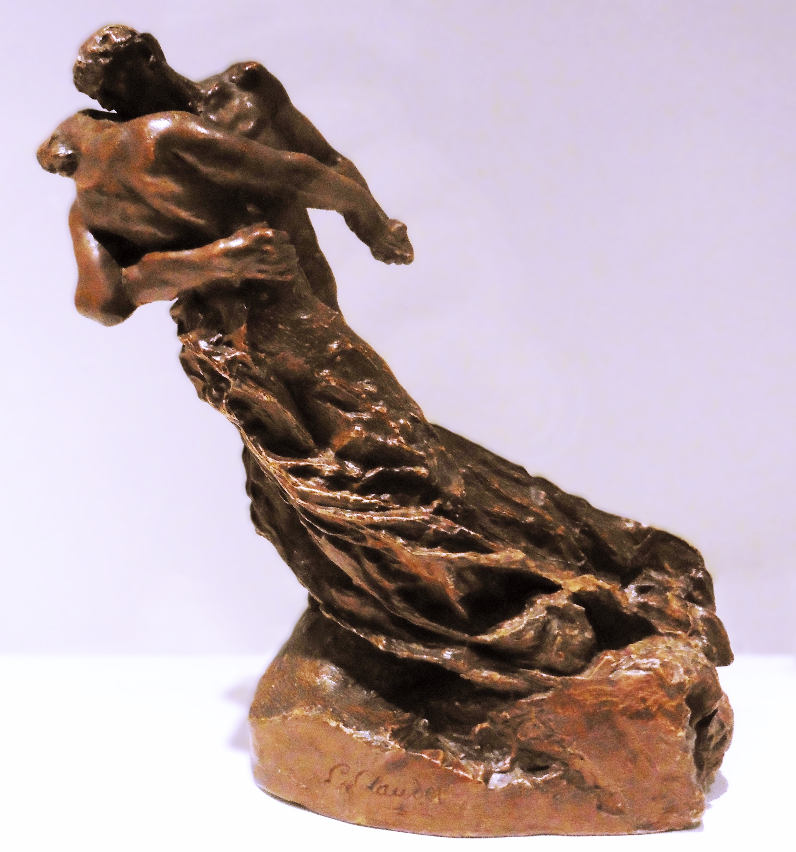 La Valse (The Waltz) bronze sculpture by Camille Claudel showing two dancing figures