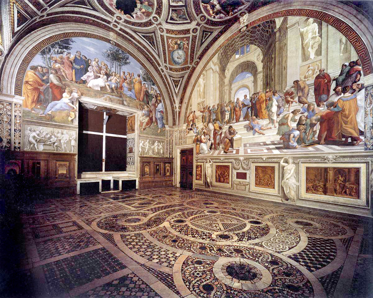The Stanza della Segnatura by Raphael in the Vatican Raphael Rooms