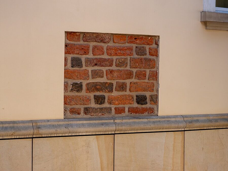 Brickwork on a building in Ostrow Tumski Wroclaw