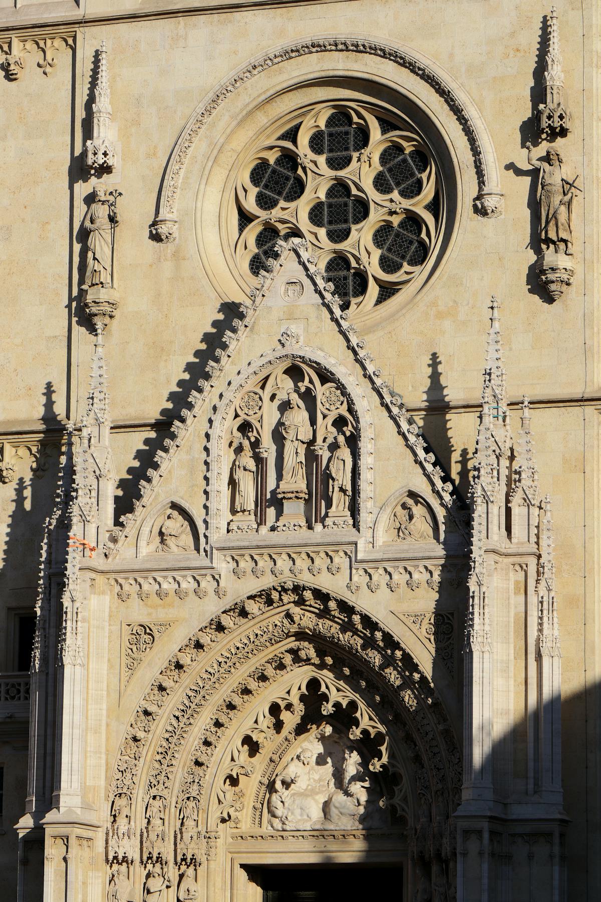 Gothic facade of Zagreb Cathedral