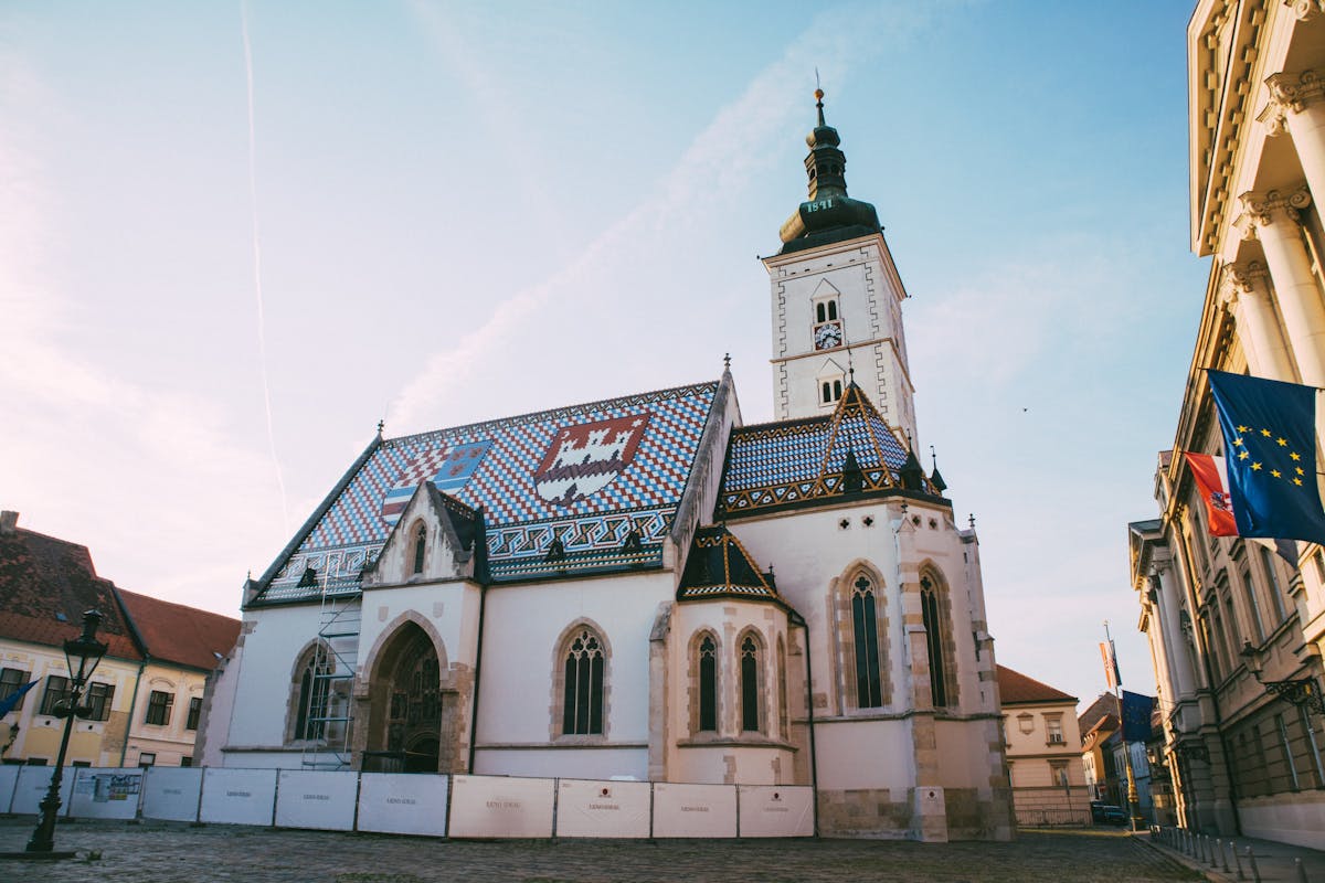 St. Mark's Church and Town Square in Zagreb