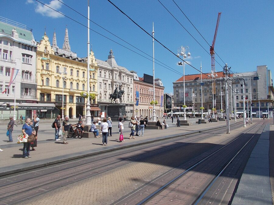 Ban Jelačić Square central Zagreb