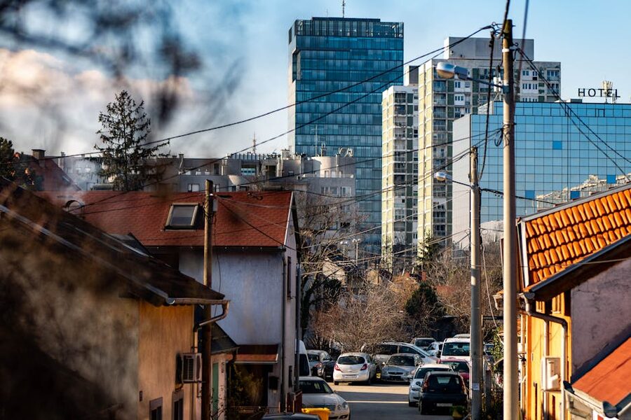Zagreb urban buildings residential houses