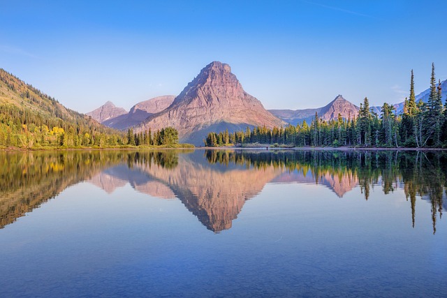 Mountain lake in the Carpathian foothills near Zakopane